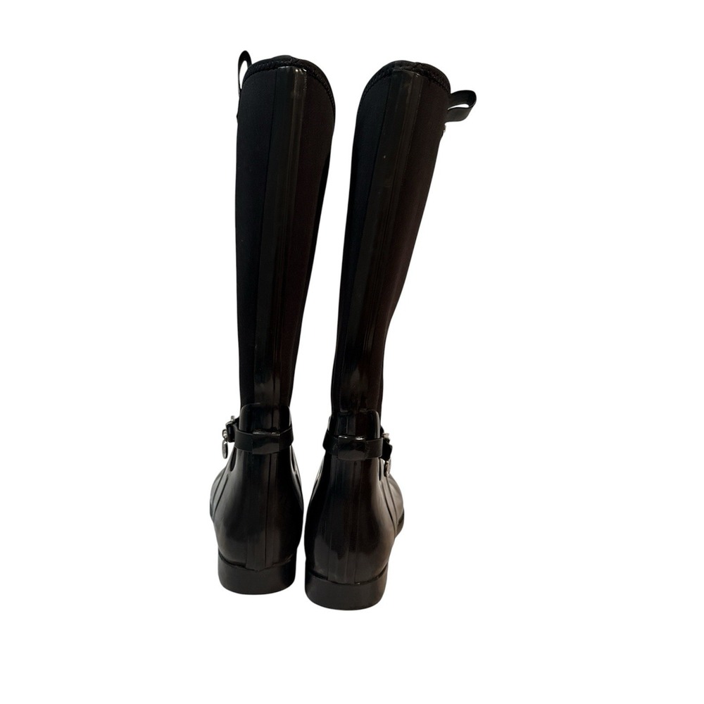 Michael Kors Women Black Tall Rain/Snow Boots US size 8 Rubber Neoprene Boots - Picture 3 of 7